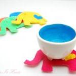 Love Cozy Elephant Coasters - Set Of Five